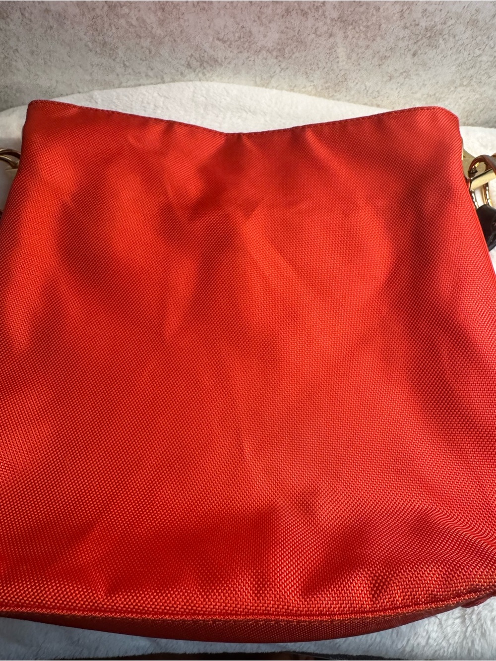 JPK Paris Salmon/ Orange Shoulder Tote Bag with leather Handle. - Picture 7 of 13